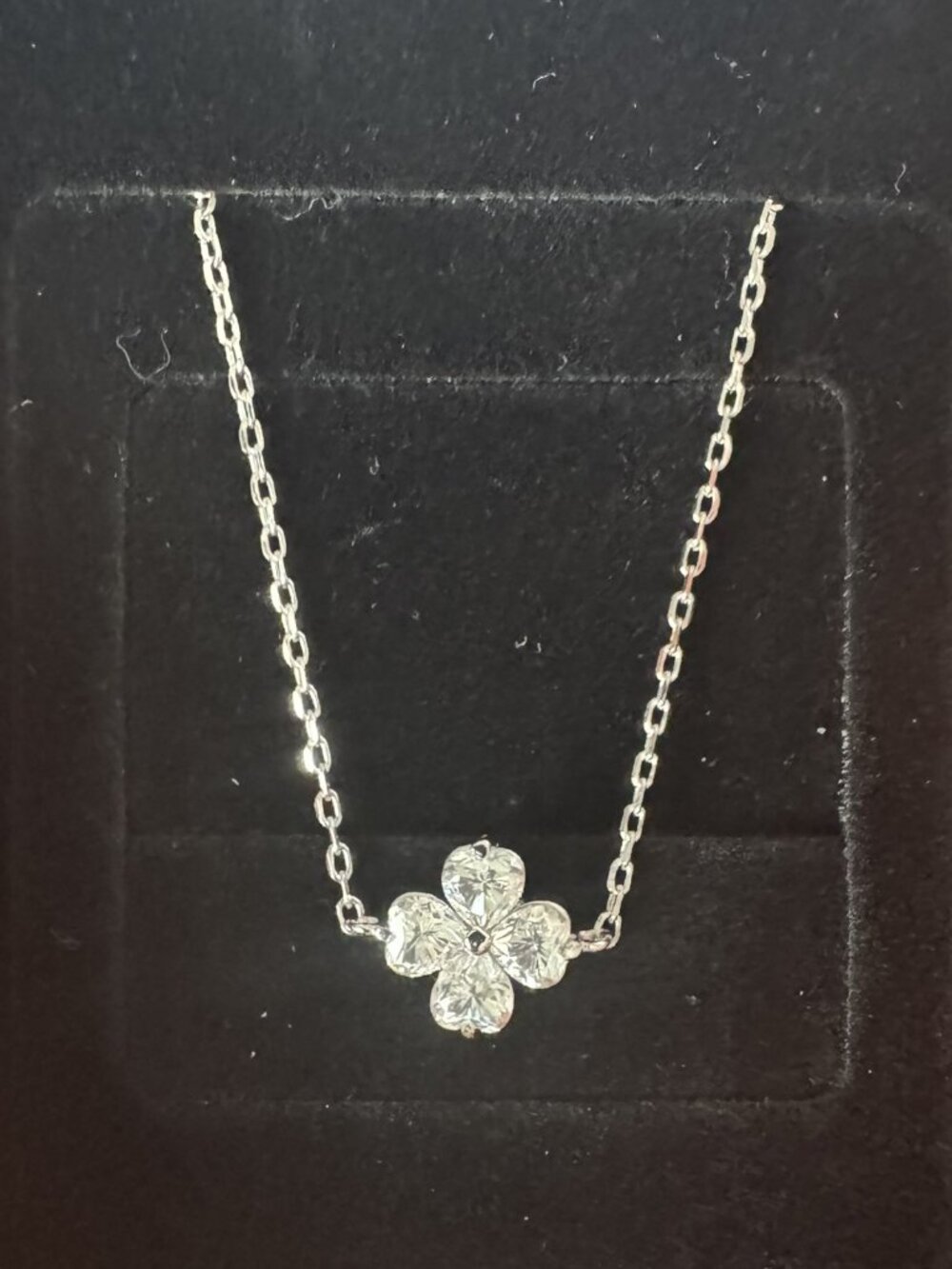 Moissanite Clover Bracelet solid 925 Sterling Silver Adjustable 7"-8"